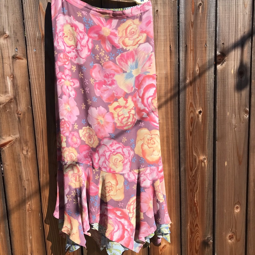 Vintage reversible floral skirt
